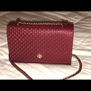 Tory Burch Burgundy Shoulder Purse